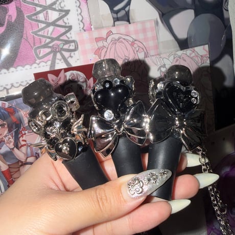 【単体購入速達】1点物ーDeco♡シーシャマウスピース 取り外せるネックレスチェーン付き