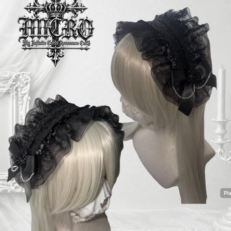 BLACK ROSExxHEAVEN GOTH HEADDRESS