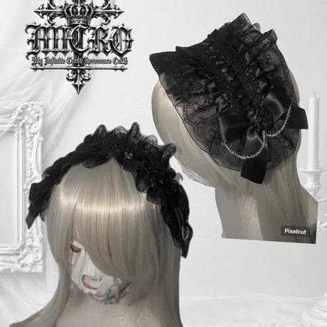 BLACK ROSExxHEAVEN GOTH HEADDRESS