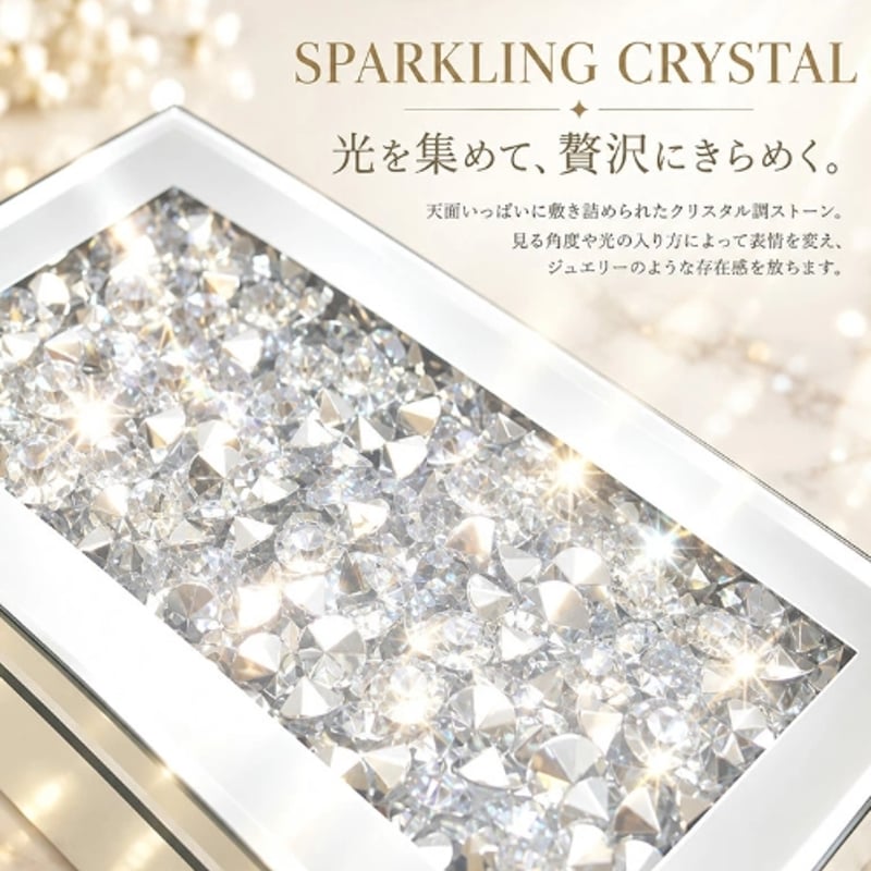 金属製ラインストーンジュエリーボックス ジュエリーボックス ミラー ラインストーン t-jewelybox1 | prologuei