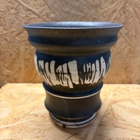 淡海陶芸研究所　白泥象嵌筒鉢