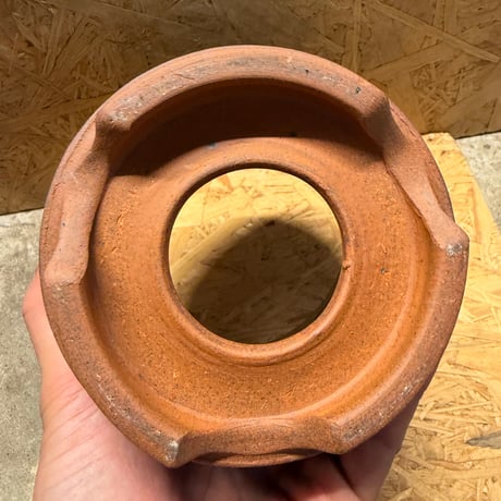 伝市鉢　シャジン型　5号　土灰黒化粧
