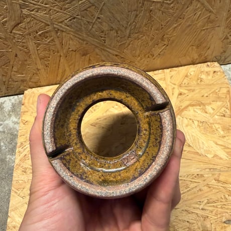 淡海陶芸研究所　泥象嵌筒鉢