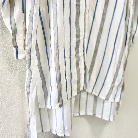 2023SS / nest Robe リネンマルチストライプシャツ
