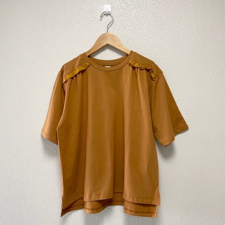 【4色展開】select 肩フリルデザインカットソー