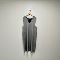 STAMP AND DIARY ウールチドリ Aライン ノースリーブワンピース