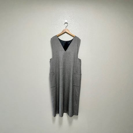 STAMP AND DIARY ウールチドリ Aライン ノースリーブワンピース