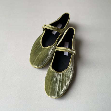 sciuscia MARYJANE ワンストラップシューズ (グリーン)