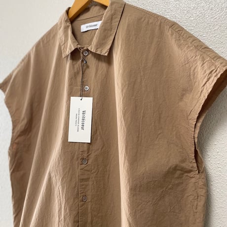 2026SS / 人気完売品 Veritecoeur  シュリンクフレンチスリーブシャツ