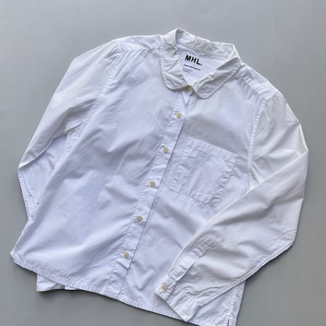 MHL. コットンラウンドカラーブラウス