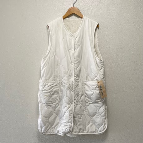 2024AW / タグ付き未使用品 MidiUmi  キルティングリバーシブルベスト 【ホワイト】