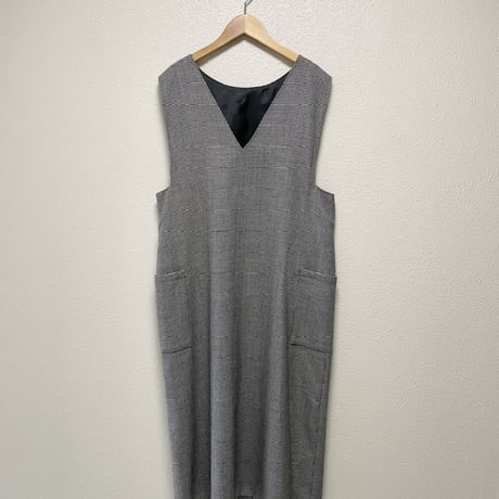 STAMP AND DIARY ウールチドリ Aライン ノースリーブワンピース