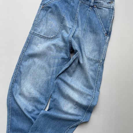 販売継続品 / GRANDMA MAMA DAUGHTER ライトデニムサイドジップテーパードパンツ 【VINTAGE WASH】
