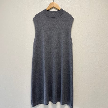 mizuiro ind ノースリーブニットワンピース【グレー】