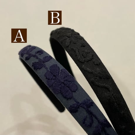 atelier N 刺繍カチューシャ