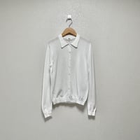 Harriss コットンハイゲージ襟カーディガン