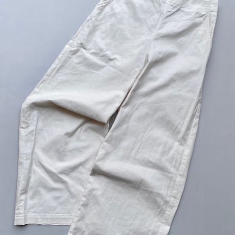 IENA コットンリネンオックスワイドパンツ