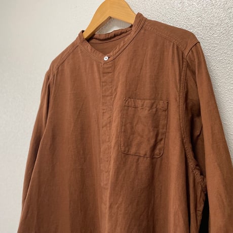 nest Robe リネンバンドカラーシャツワンピース
