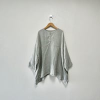 nest Robe リネン先染めガーゼビッグブラウス