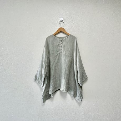 nest Robe リネン先染めガーゼビッグブラウス