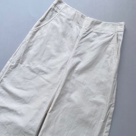 IENA コットンリネンオックスワイドパンツ