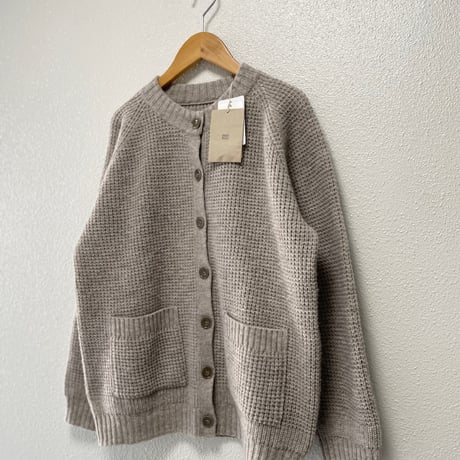 タグ付き未使用品 / nest Robe ニュージーランドウールワッフルニットカーディガン
