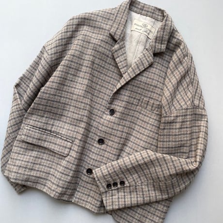 nest Robe 撚り杢チェックジャケット