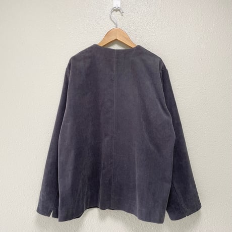 STAMP AND DIARY コットンコーデュロイ ノーカラージャケット