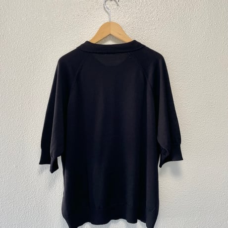 タグ付き未使用品 / 人気完売色 2026SS homspun ソフトコンパクトヤーン 6分袖襟付きカーディガン