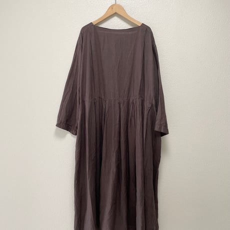 nest Robe リネンボートネック ウエストタックワンピース
