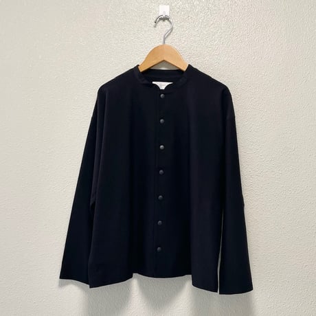 2023AW / grin ハーフトリコットスナップジャケット【ブラック】