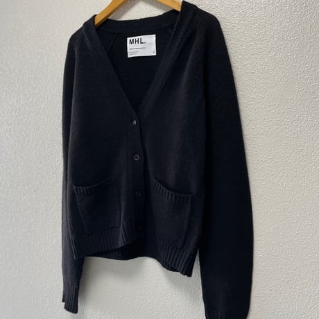 MHL. リネンウール Vネックカーディガン