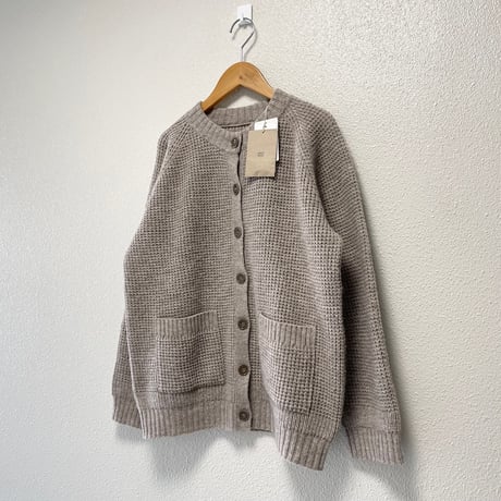 タグ付き未使用品 / nest Robe ニュージーランドウールワッフルニットカーディガン