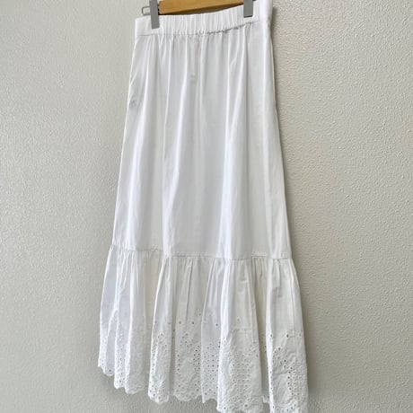 Spick & Span コットンエンブロイダリースカート