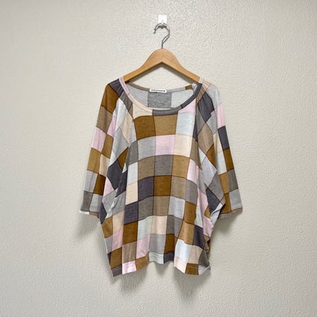 minaperhonen jelly  コットンプリントドルマンスリーブ カットソー