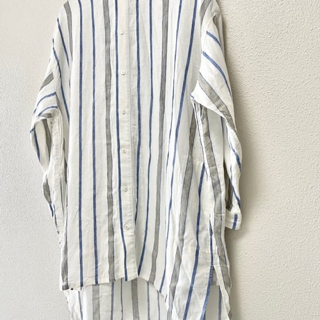 2023SS / nest Robe リネンマルチストライプシャツ
