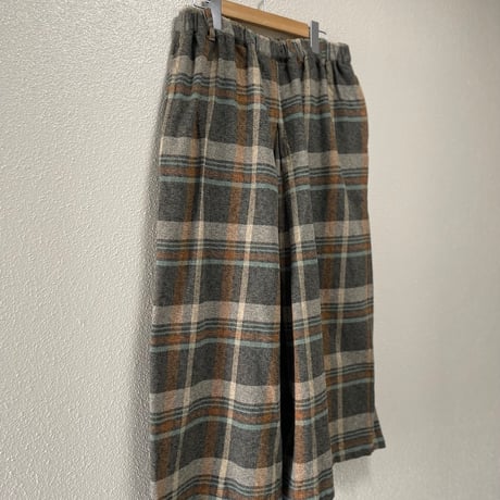 2023AW / nest Robe コットンヘビーツイル チェックキュロットパンツ