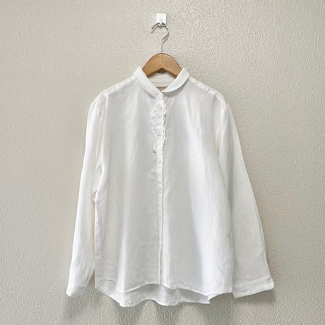 販売継続品 / 中川政七商店 手織り麻を使ったフリルシャツ