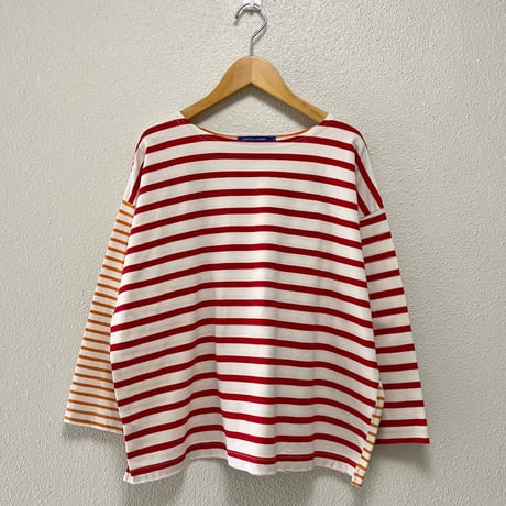 2025AW / NATURAL LAUNDRY パネルボーダー バイカラープルオーバー