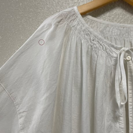 2024SS / nest Robe UpcycleLino 近江晒目メニーギャザースモック