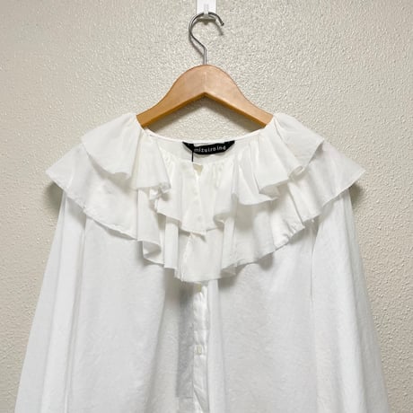 タグ付き未使用品 / 人気完売品 mizuiro ind ダブルフリルカラーシャツ