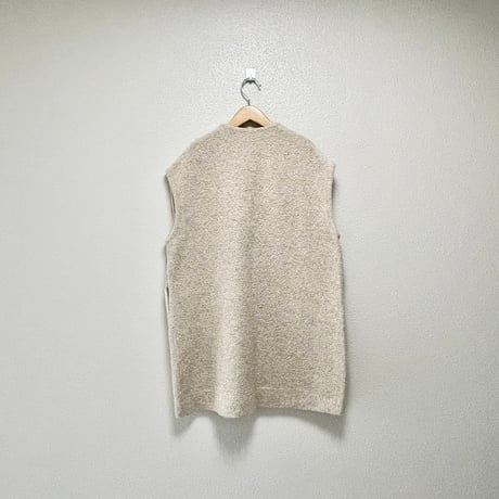 2023AW / grin シープパイルボアロングベスト【アイボリー】