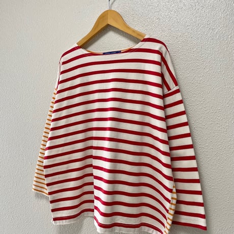 2025AW / NATURAL LAUNDRY パネルボーダー バイカラープルオーバー