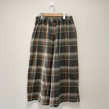 2023AW / nest Robe コットンヘビーツイル チェックキュロットパンツ
