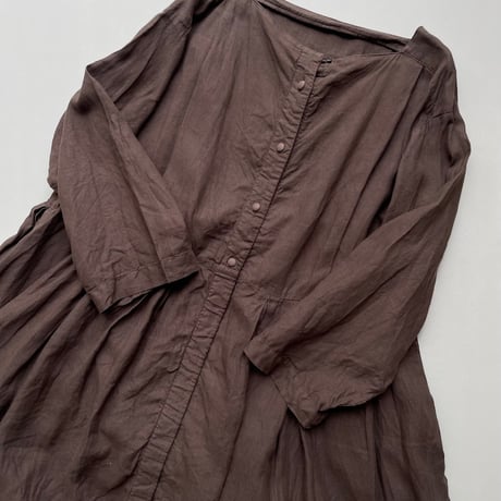 nest Robe リネンボートネック ウエストタックワンピース