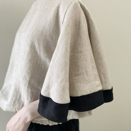 ito fukuoka volume sleeve linen tops