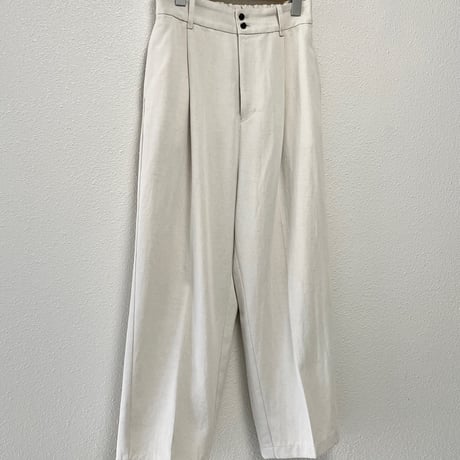 2023 / yuni 強撚コットントリアセテート バックゴムパンツ