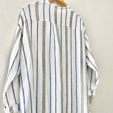 2023SS / nest Robe リネンマルチストライプシャツ