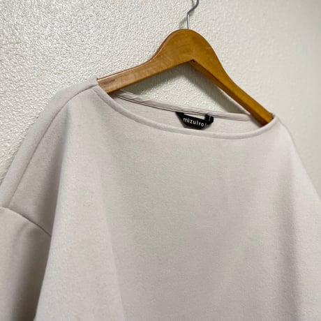 mizuiro ind ダブルジャージ ボートネック ワイドプルオーバー