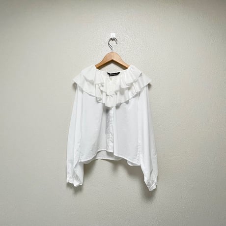 タグ付き未使用品 / 人気完売品 mizuiro ind ダブルフリルカラーシャツ